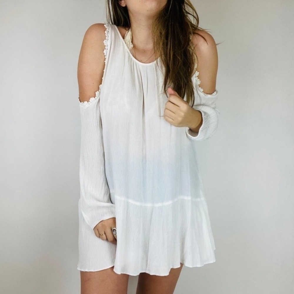 White Cold Shoulder Dress